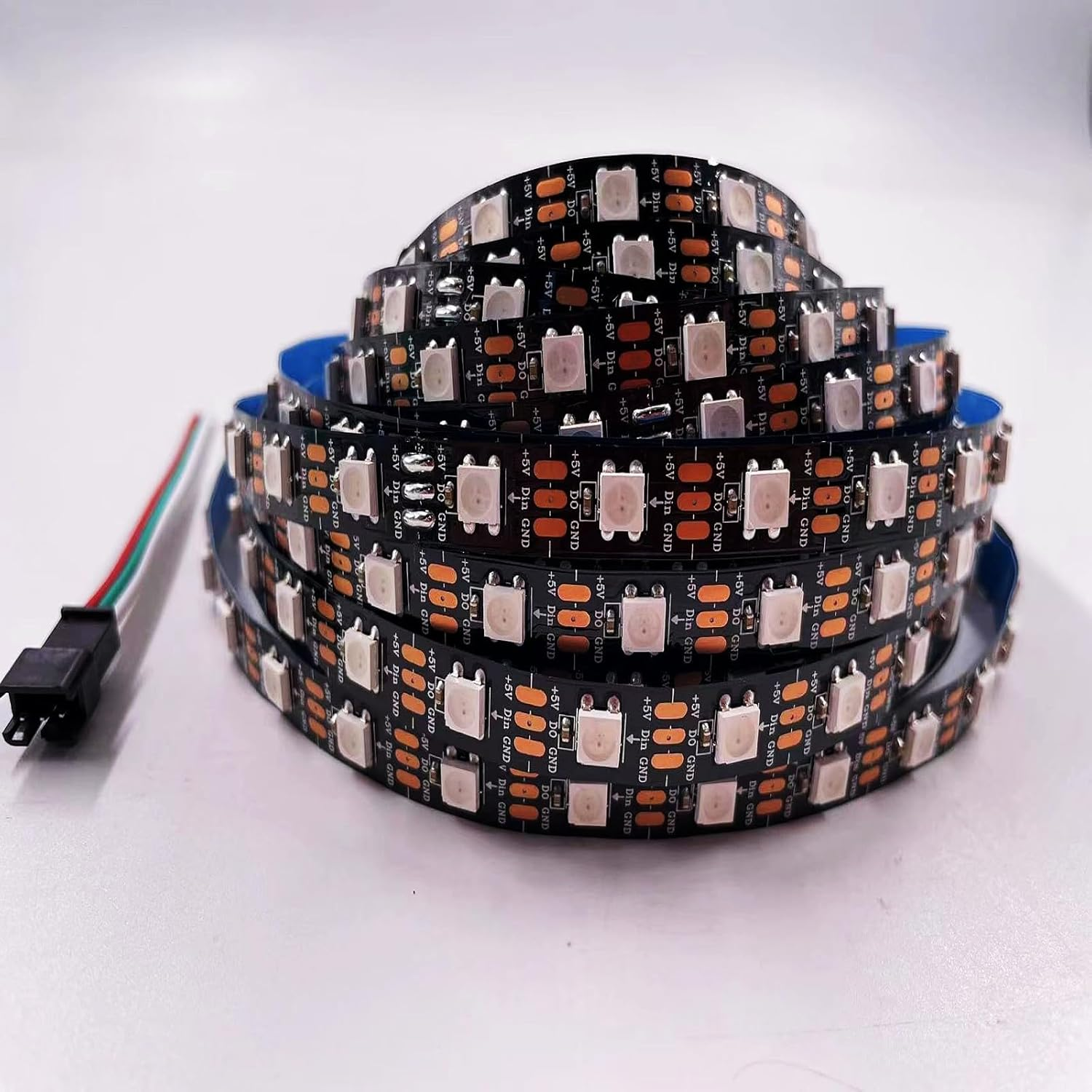 Ws2812B LED Strip, 16.4 Ft Independently Addable FCB LED Strip, 300 Pixels Digital Programmable LED Strip with Catch-Up Effect, Smart Color Suitable for DIY Projects. image number 5