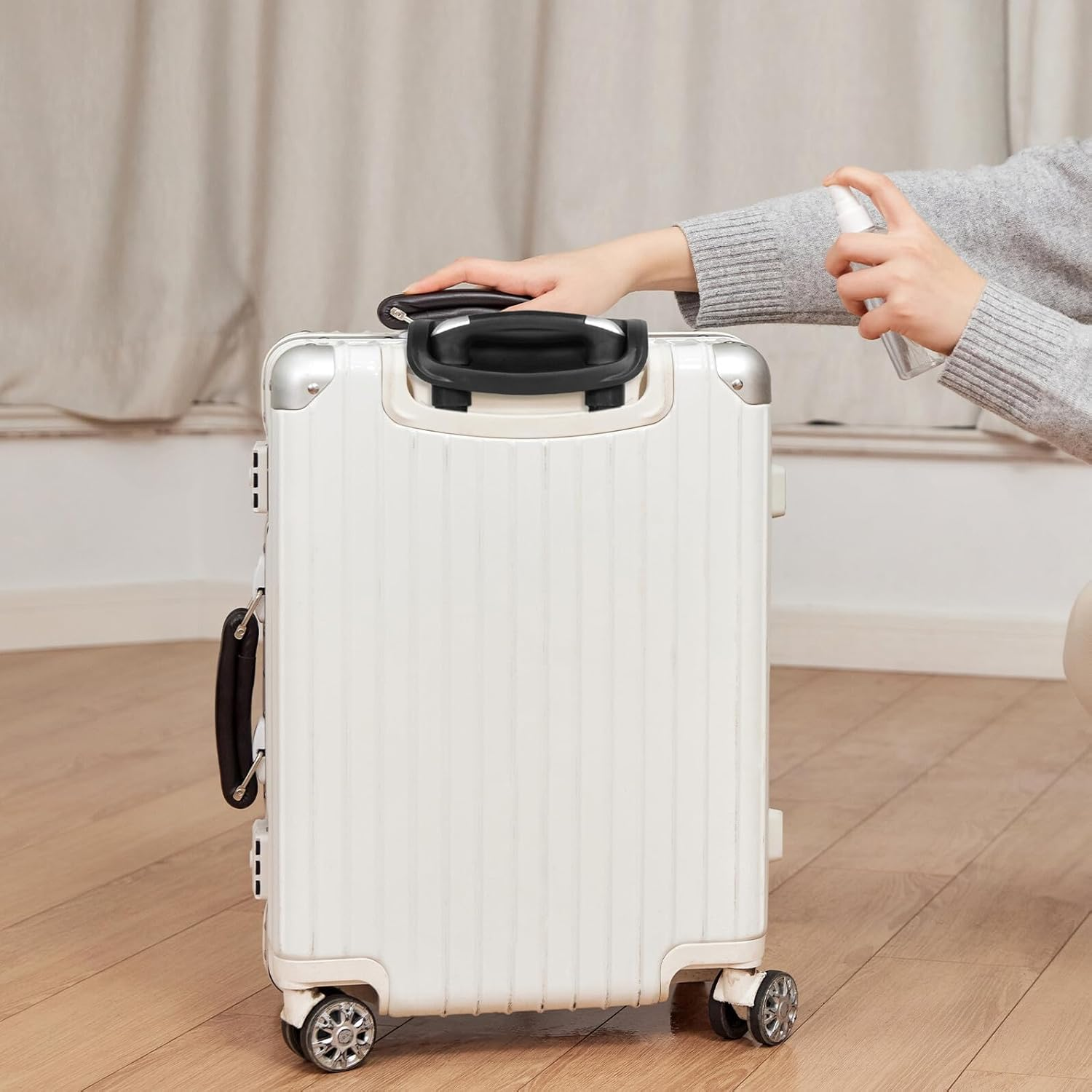 WATIIFUFU Aluminum Telescopic Suitcase Handle Replacement Luggage Trolley Extension Rod with Secure Lock Mechanism Heavy Duty Support Quick Installation for Travel Suitcases image number 1