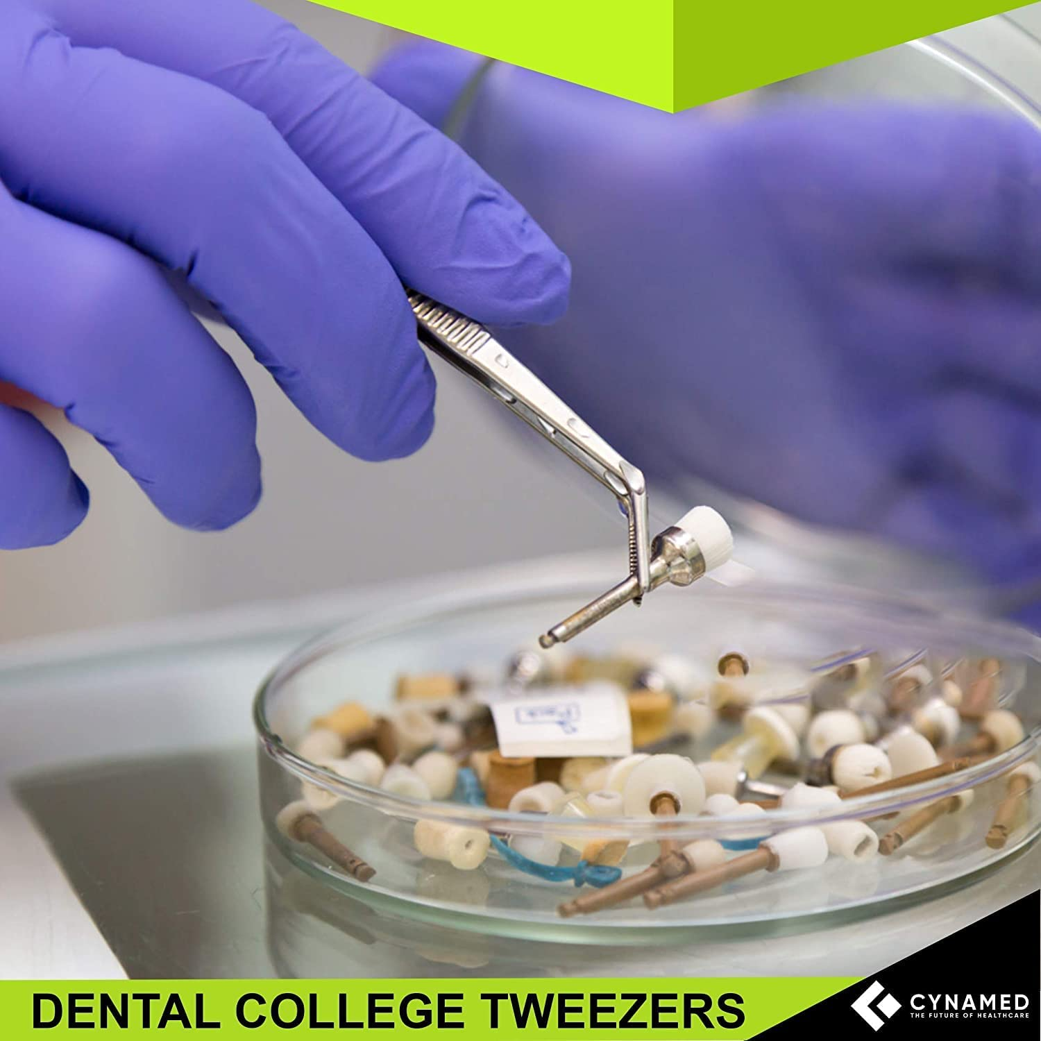 Dental Instruments Mariam College Tweezers &ndash; Stainless Steel Tweezer with Curved Tip (16 Cm) &ndash; by DMX INTL (Pack of 5) image number 4