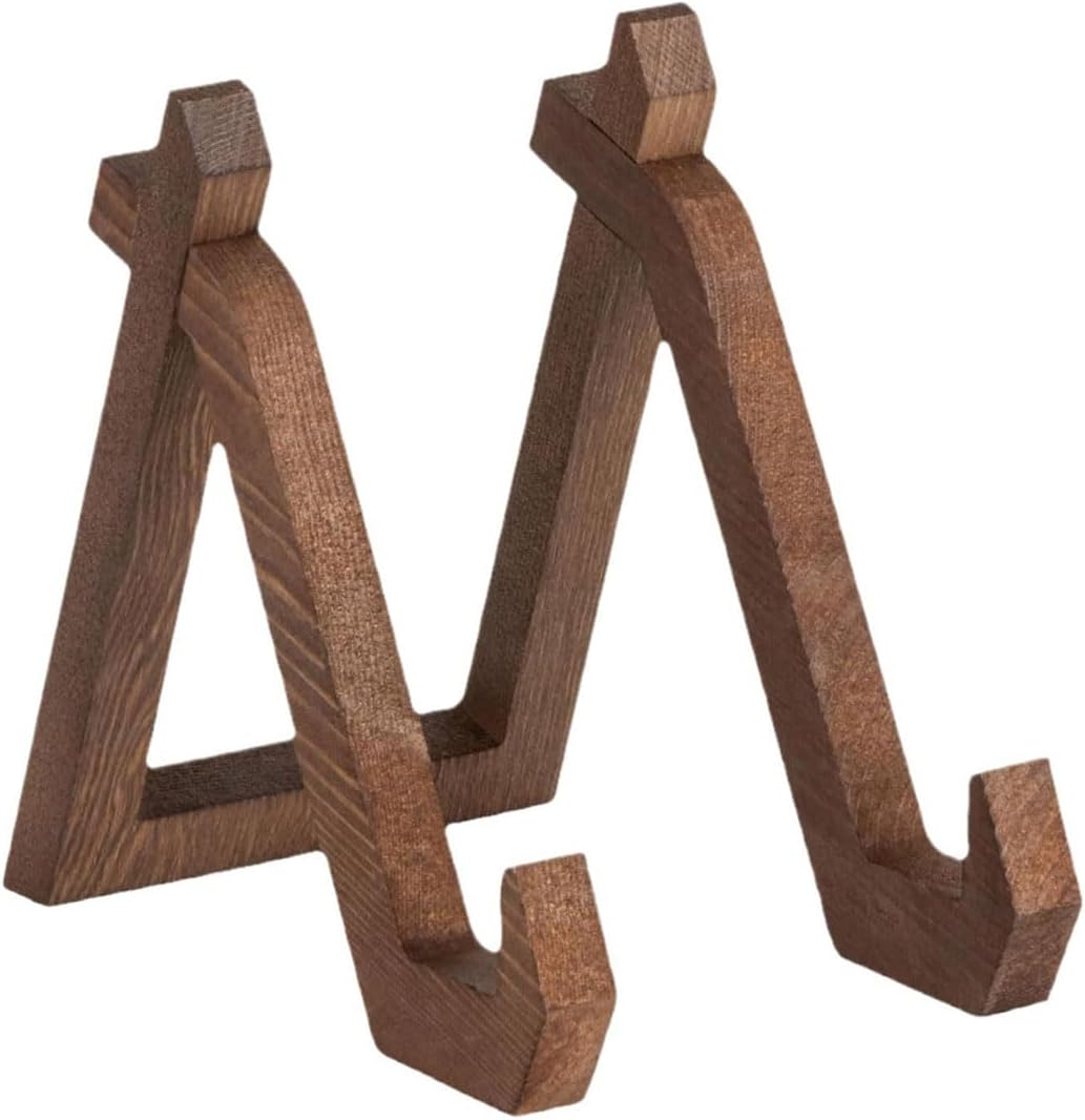 AIMALL Wooden Display Stand, Retro Solid Wood Base for Books, Records, and Menus, Adjustable and Durable, 6" Height Fits Items up to 13" Tall image number 4