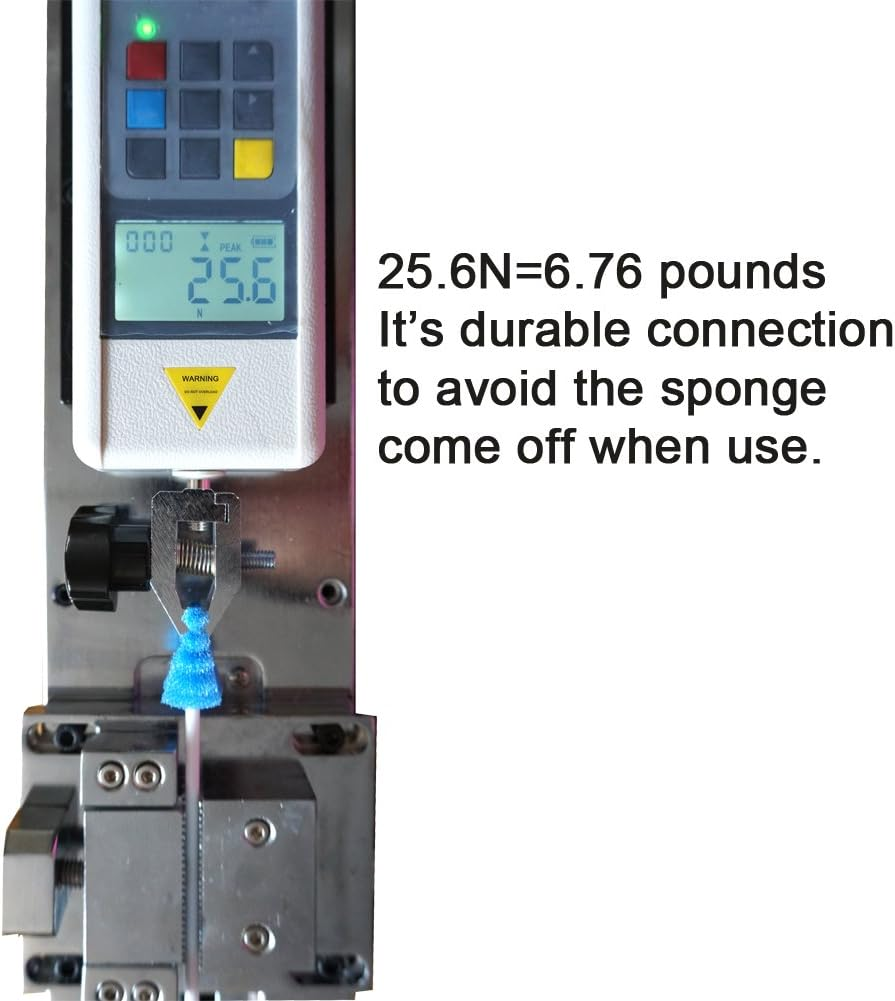 Disposable Oral Swabsticks Mouth Cleaning Sponge Swab, Blue Coarse Sponge Plum Blossom Shaped, 150 Counts image number 1