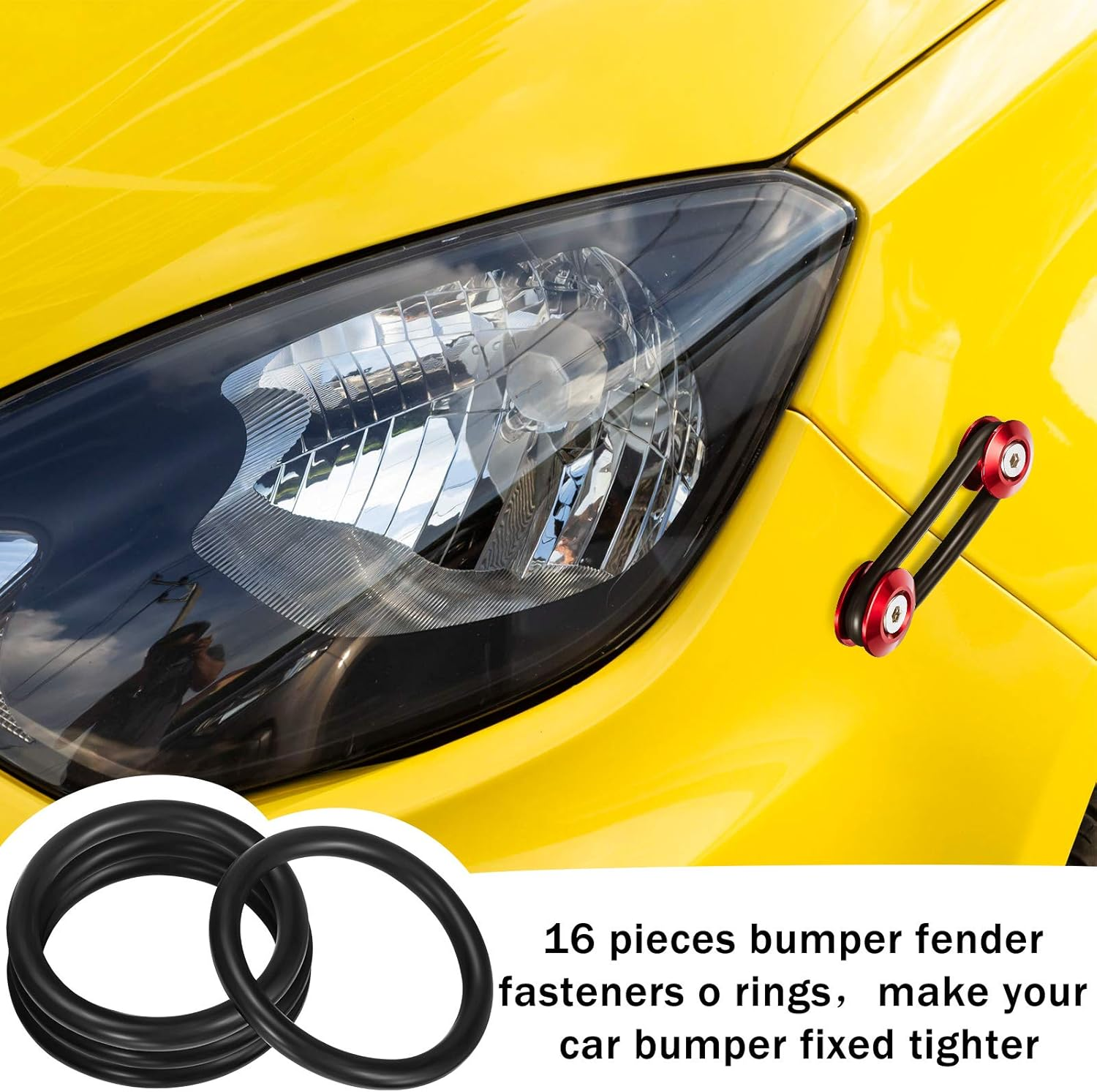 O Rings Black Bumper Fender Fasteners Washers Replacement Rubber Bands O Rings Bumper Quick Release Fasteners Washers for Car