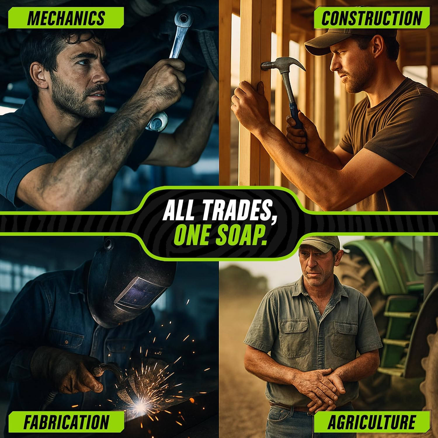 Grip Clean All Natural Heavy Duty Hand Cleaner - (2) 1 Gallon Refill Jugs