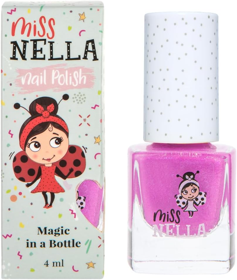 Miss Nella Galactic Unicorn Peel-Off Nail Polish Specially for Kids Purple Peel-Off Formula Non-Toxic, Water Based and Odourless