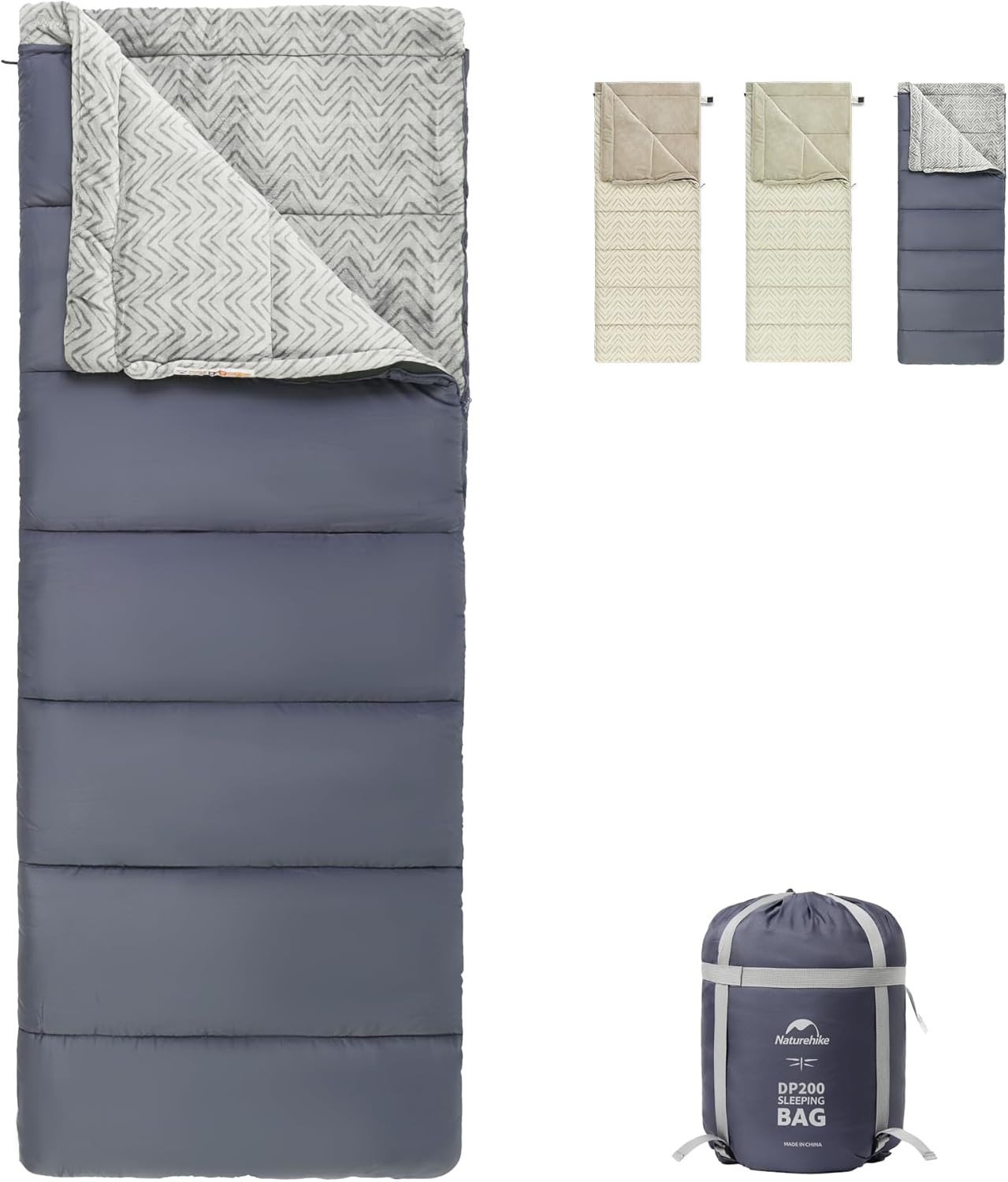 Naturehike Envelope Sleeping Bag, Environmental Friendly Marine Cotton Sleeping Bag, Skin Friendly Anti-Bacterial, Splicable Widen for Camping Outdoor image number 2