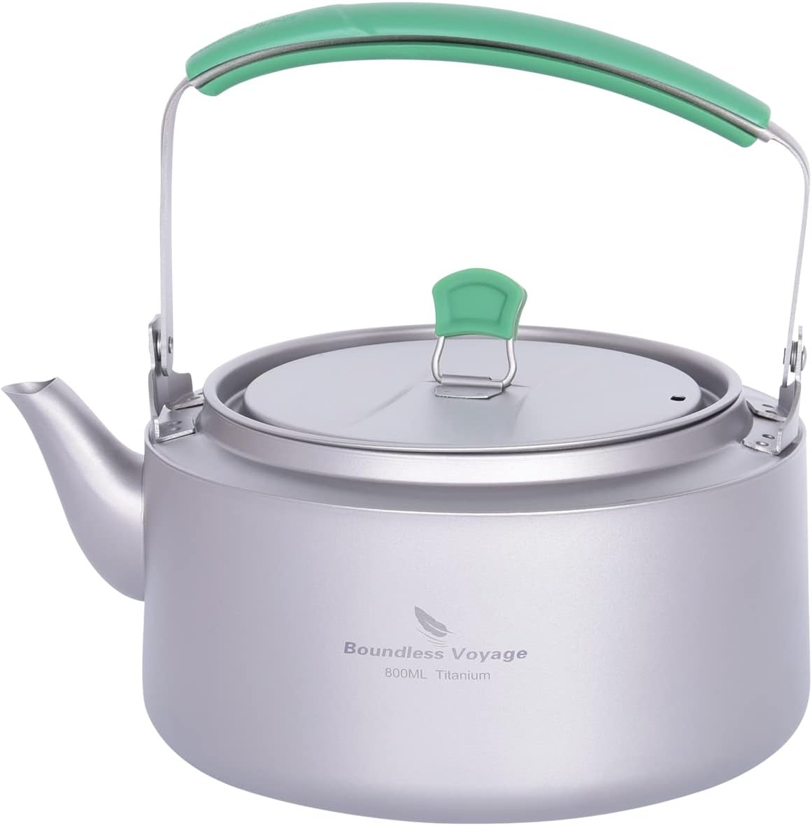 Boundless Voyage Titanium Kettle 800Ml/1200Ml with Folding Handle Filter Outdoor Camping Big Capacity Teapot