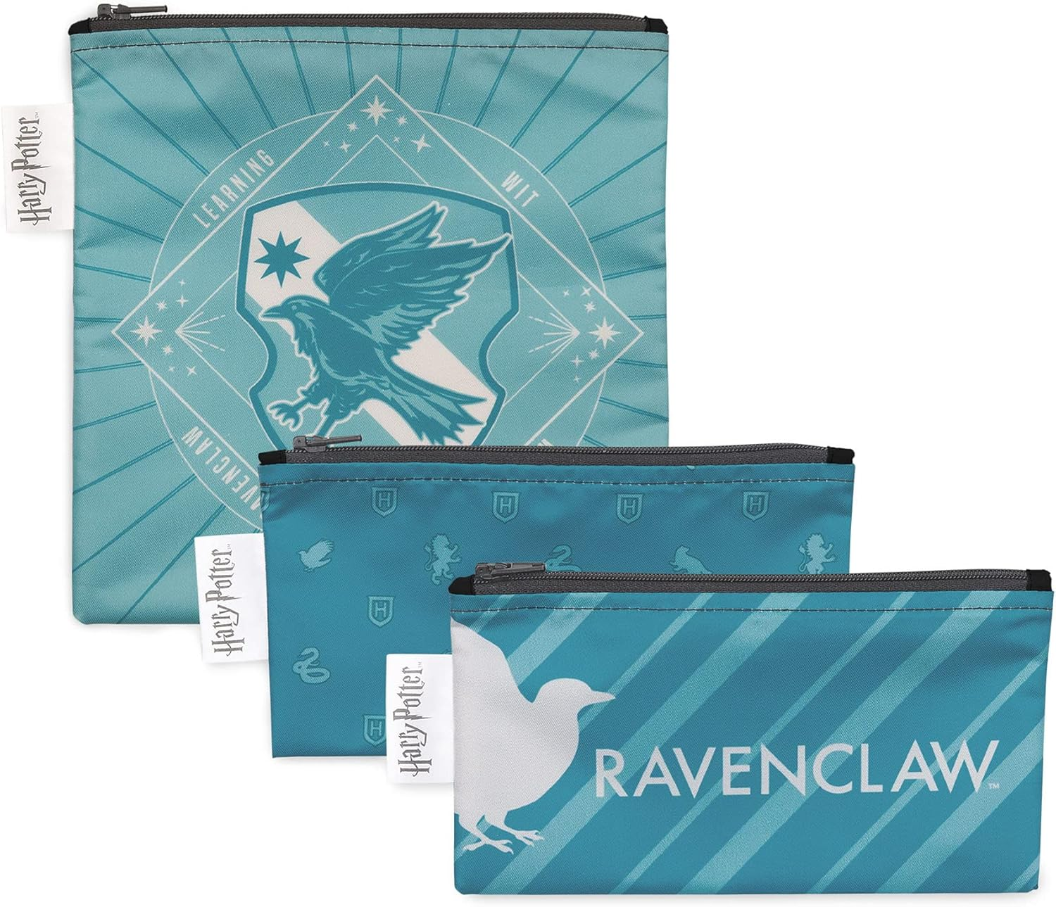 Bumkins Sandwich Bags/Snack Bags, Reusable Fabric, Washable, Food Safe, BPA Free - Disney Pooh Bear and Friends (3-Pack) (SB3-DWP20) image number 5