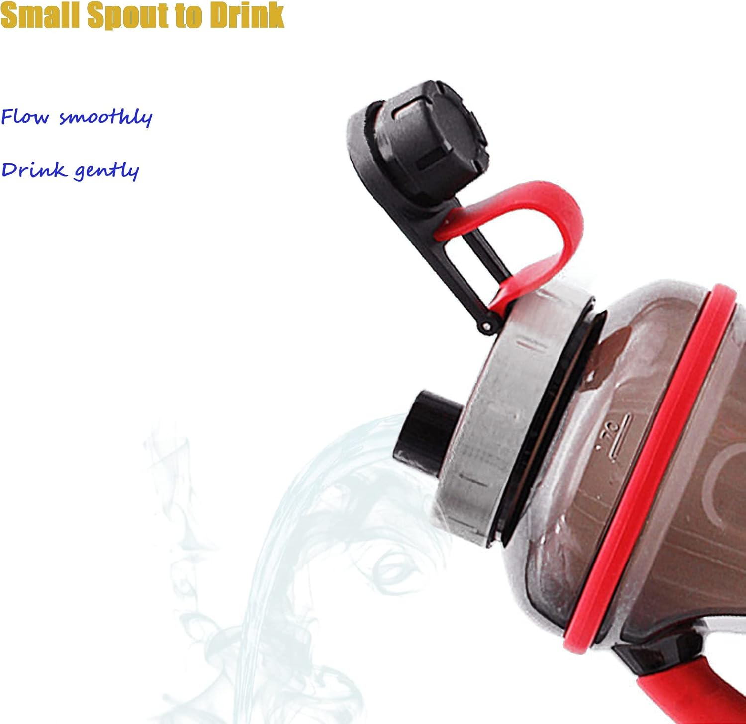 FORWEWAY Large Sports Water Bottle 2.2L Eco-Friendly Bpa-Free Leak-Proof Extra-Strong Reusable Durable with Capacity Maeker Big Water Container for Outdoor Fitness Cycling Hiking Camping (2.2L Black) image number 1