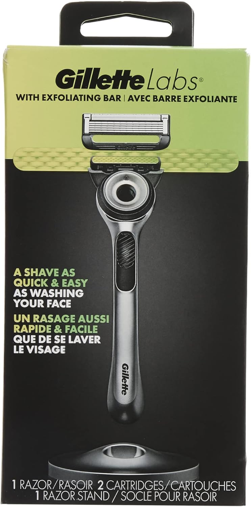Gillette Labs Mens Razor with Exfoliating Bar, Shaving Kit for Men, Includes 1 Handle, 2 Razor Blade Refills, 1 Premium Magnetic Stand image number 4