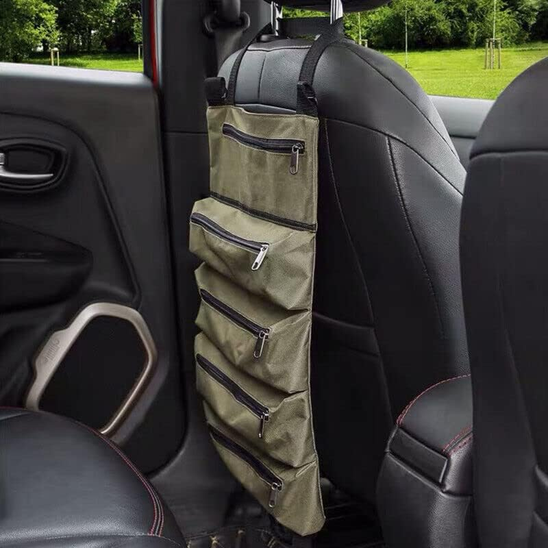 AIMALL Multi-Purpose Tool Roll up Bag Wrench Roll Pouch Hanging Tool Portable Organizer - Multi-Compartment， Secure Zipper Closure