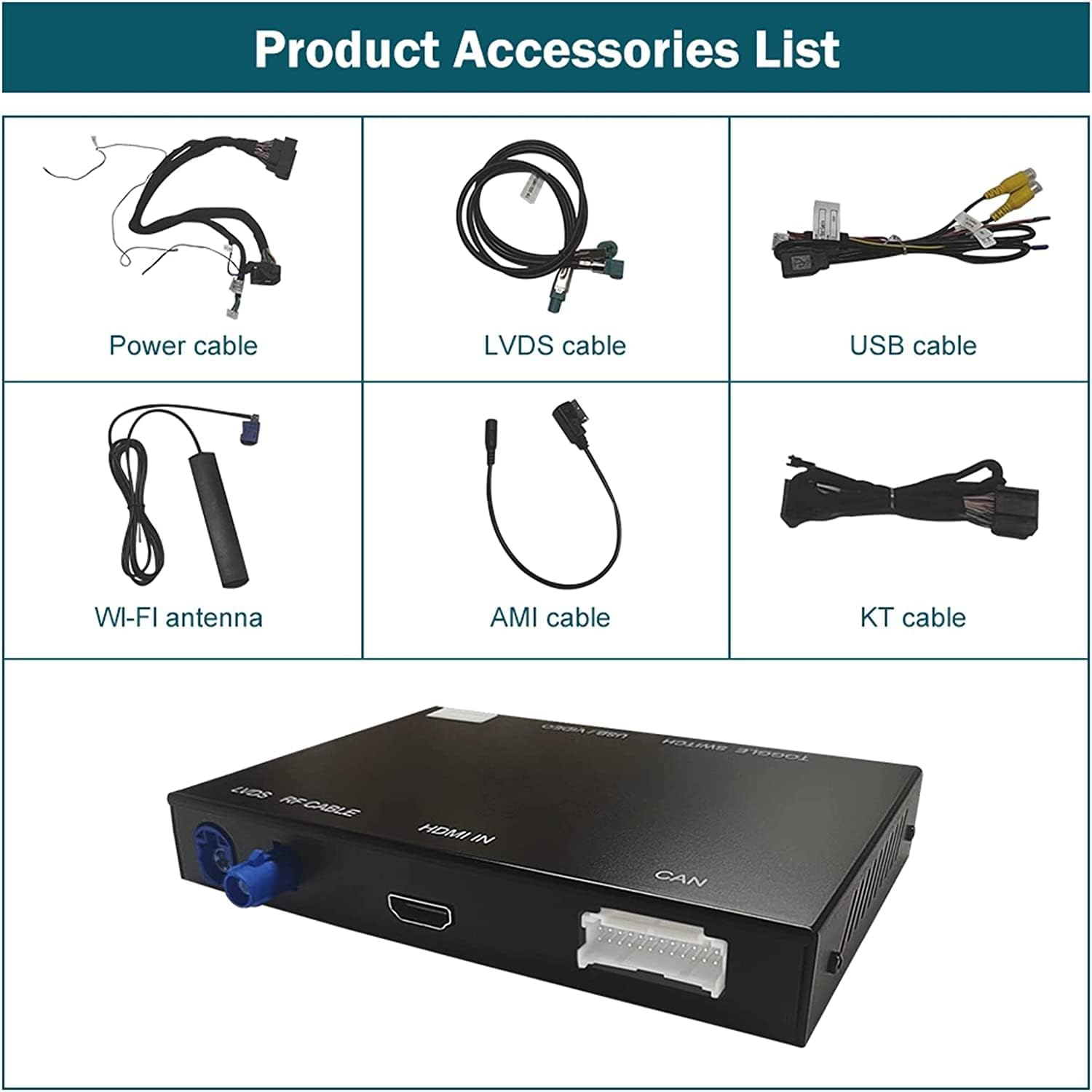 Ninetom Wireless Carplay Android Auto Retrofit Kit Compatible with 2013-2018 Audi A3/S3, Carplay Module Receiver Box Support Navigation, Maps, Music, Mirroring, Camera image number 3