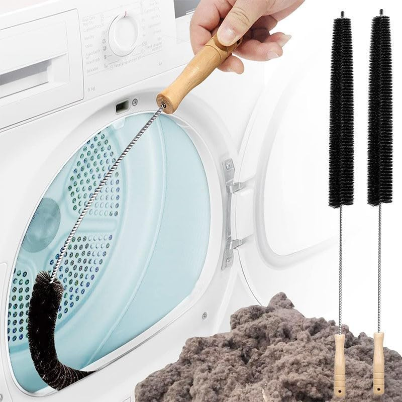 2 Pack Dryer Vent Cleaner Kit Dryer Lint Brush Vent Trap Cleaner Long Flexible Refrigerator Coil Brush