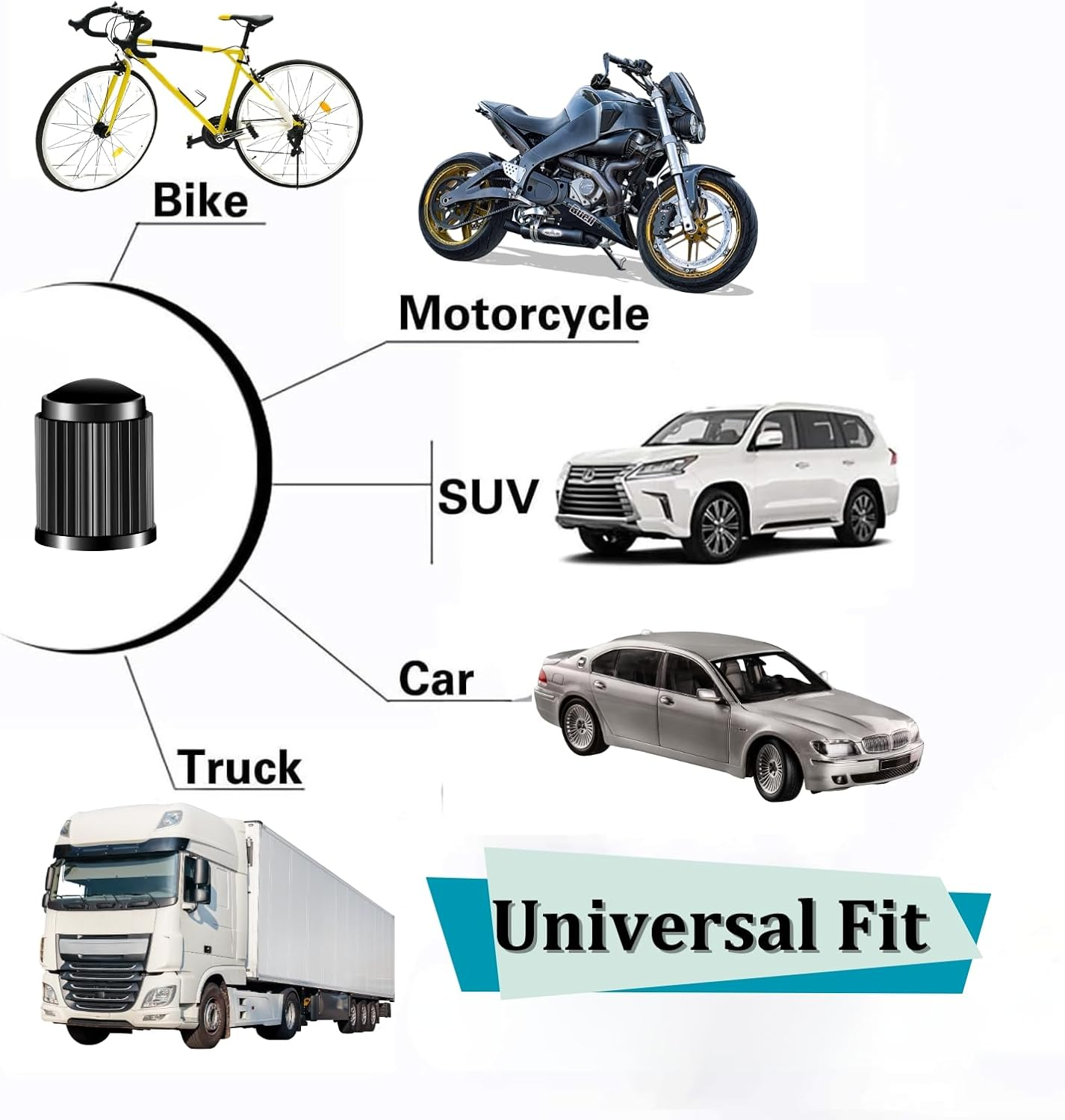 Dart Frog 20 Tyre Valve Caps, Universal Fit for Cars, Bikes, Trucks image number 5