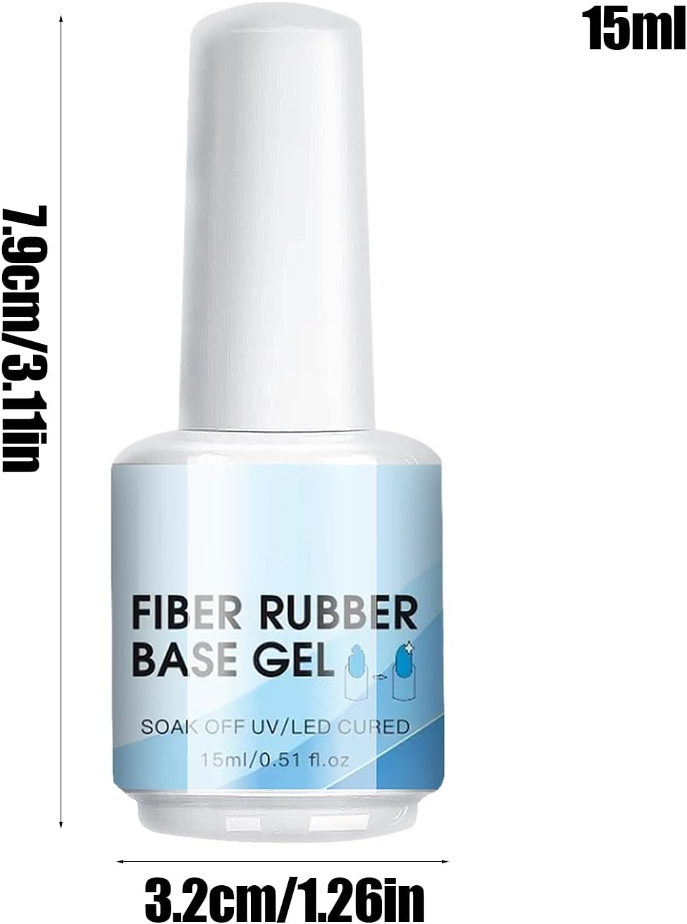 Gupcaqosjw Fiber Gel for Nails,Nail Thickening Strengthener Extension Gel - 15Ml Quick Dry Manicure Tool for Indoor Travel Outdoor Home Salon image number 3