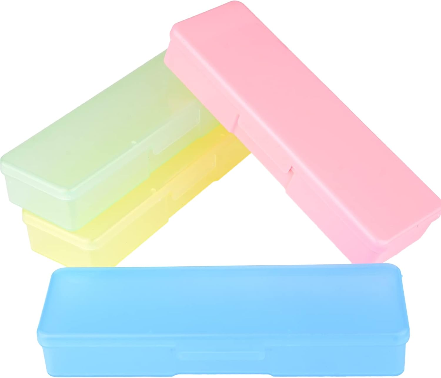 Lokyango 4-Piece Plastic Storage Box for Nail Tools - Manicure & Pedicure Supply Organizer Case (4Pcs in Pink)