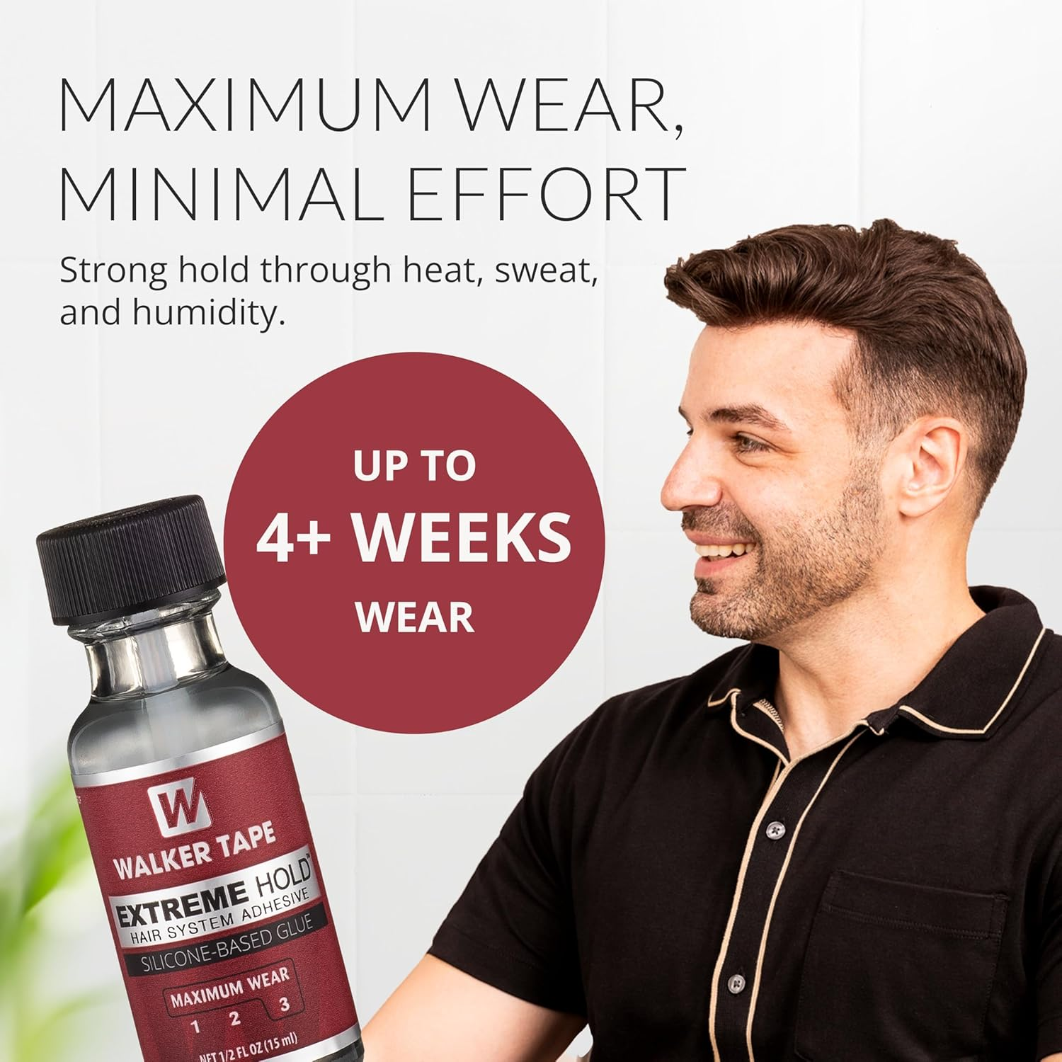 Walker Tape - Extreme Hold | Silicone Based Adhesive Glue | Wigs, Toupees, Hair Extensions | 15Ml (0.5 Fl Oz) image number 6