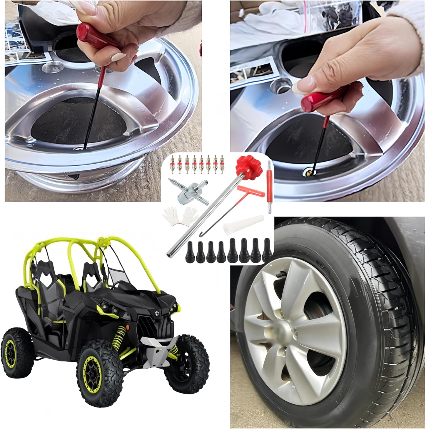 Aknebriax 22Pcs Tire Valve Stem Core Quickly Replacement Tool Kit,Change Tire Valve Tool Kit,Perfect Tool for Replacing Leaky Valves in Cars,Atvs,Trucks,Motorcycles. image number 2