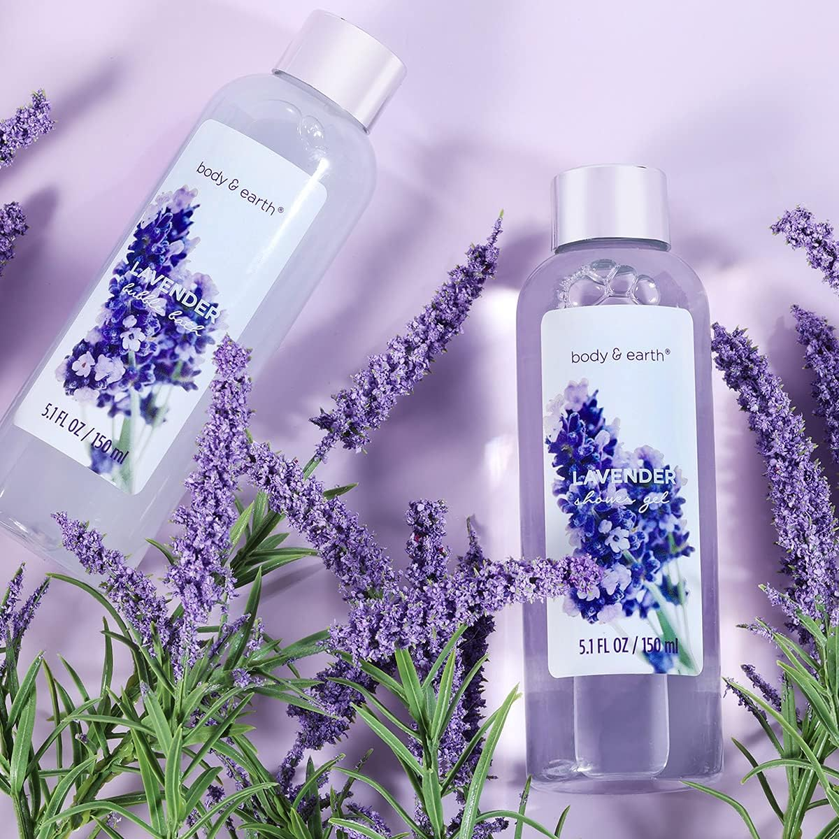 Gifts for Women, 7Pcs Lavender SPA Gift Set - Scented Candle, Shower Gel, Bath Salt, Bubble Bath, Body Lotion and Hand Soap, Birthday Gift Sets for Her, Bath Sets for Women Gifts image number 4