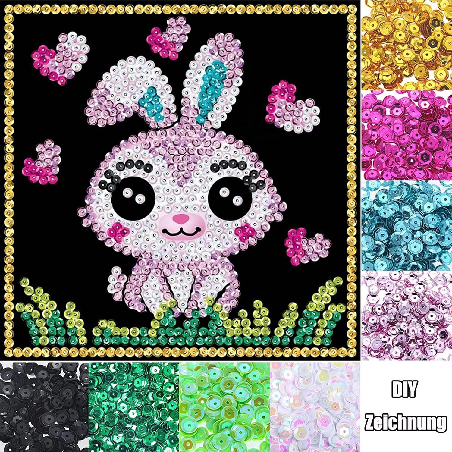 36000 Pieces 24 Colours 5 Mm Sequins Craft Colourful Sequins with Box Loose Craft Glitter Rainbow Sequin Cup Rainbow Cup Sequin for DIY Crafts image number 5