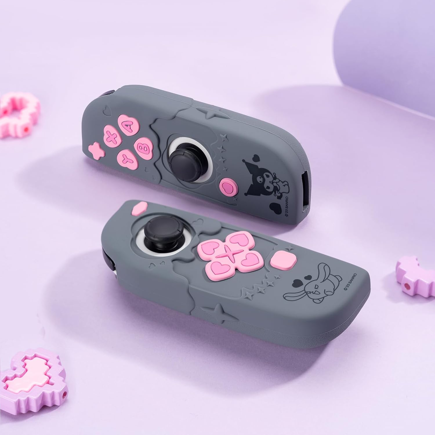 Kuitmor Protective Cover Case for Nintendo Switch Joy Con Controllers,Silicon Switch Joy Con Controller Skin,Anti-Slip Protective Case for Switch/Oled Joy Con Controller image number 2