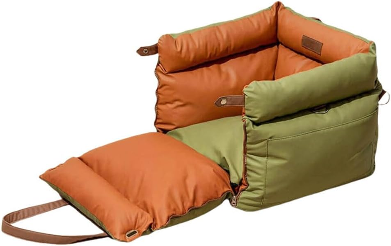 Car Seat for Small Dog, Portable Car Seat Bed with Storage Pockets and Safety-Belt, Pet Auto Seat, Summer Winter Washable for Small Dogs Puppy Kitten image number 6