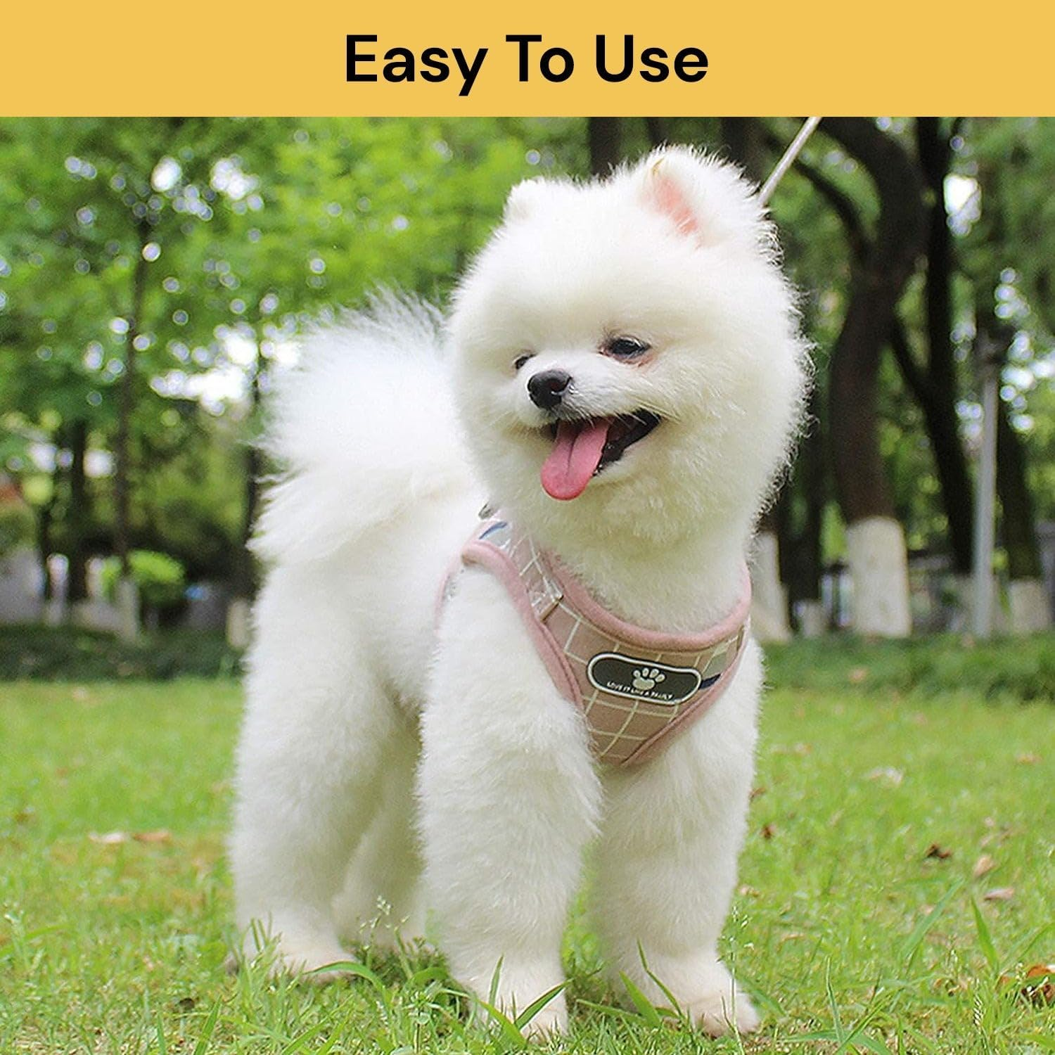 EZONEDEAL No Pull Small Dog Harness and Lead Set Adjustable Reflective Soft Padded Dog Vest Harness Jacket Easy Control Leash Breathable Pet Dogs Cats (Grey, Small) image number 1