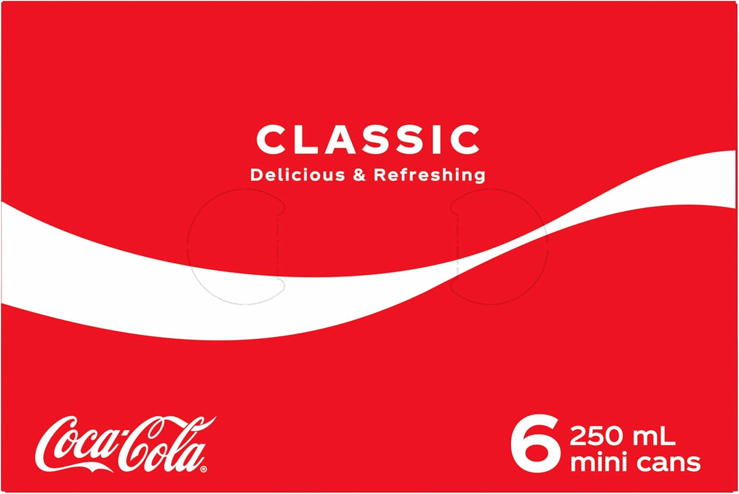 Coca-Cola Classic Soft Drink Mini Can Multipack 6 X 250 Ml (Packaging May Vary) image number 6