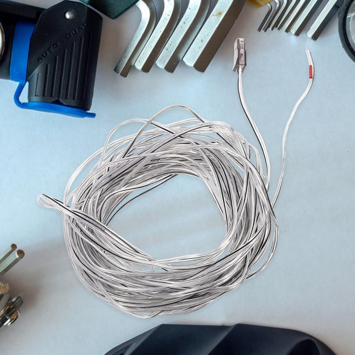 LIGIGWASH 10M Speaker Wire Cable for Home Theater and Car Audio, High Fidelity Audio Cable with Spade Connectors, Compatible Speaker Cord for Sound Systems