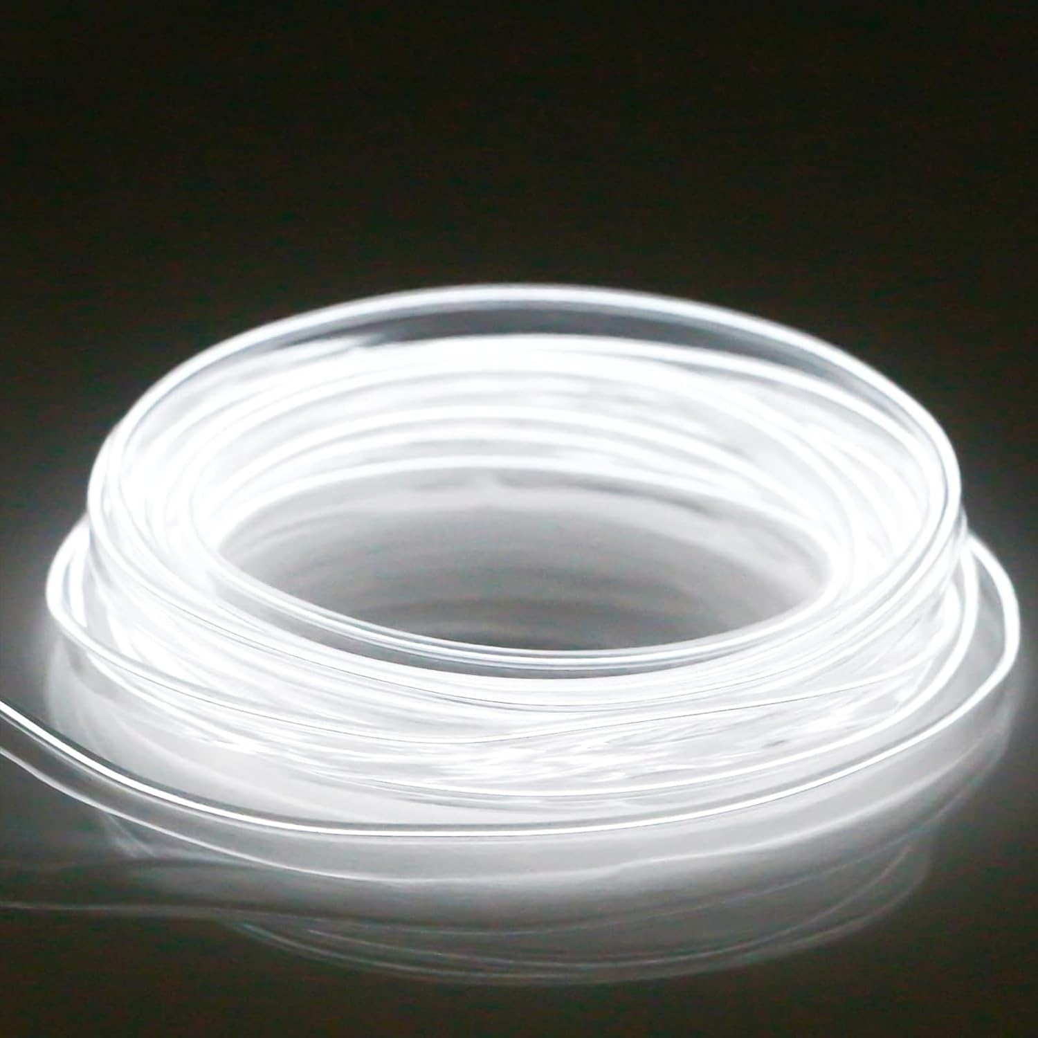 5M EL Wire Car LED Interior Strip Light USB Neon, USB Powered Neon Ambient Light Kits for Auto Indoor Gap Decorations Dashboard Accessories & Decor (White) - White image number 4