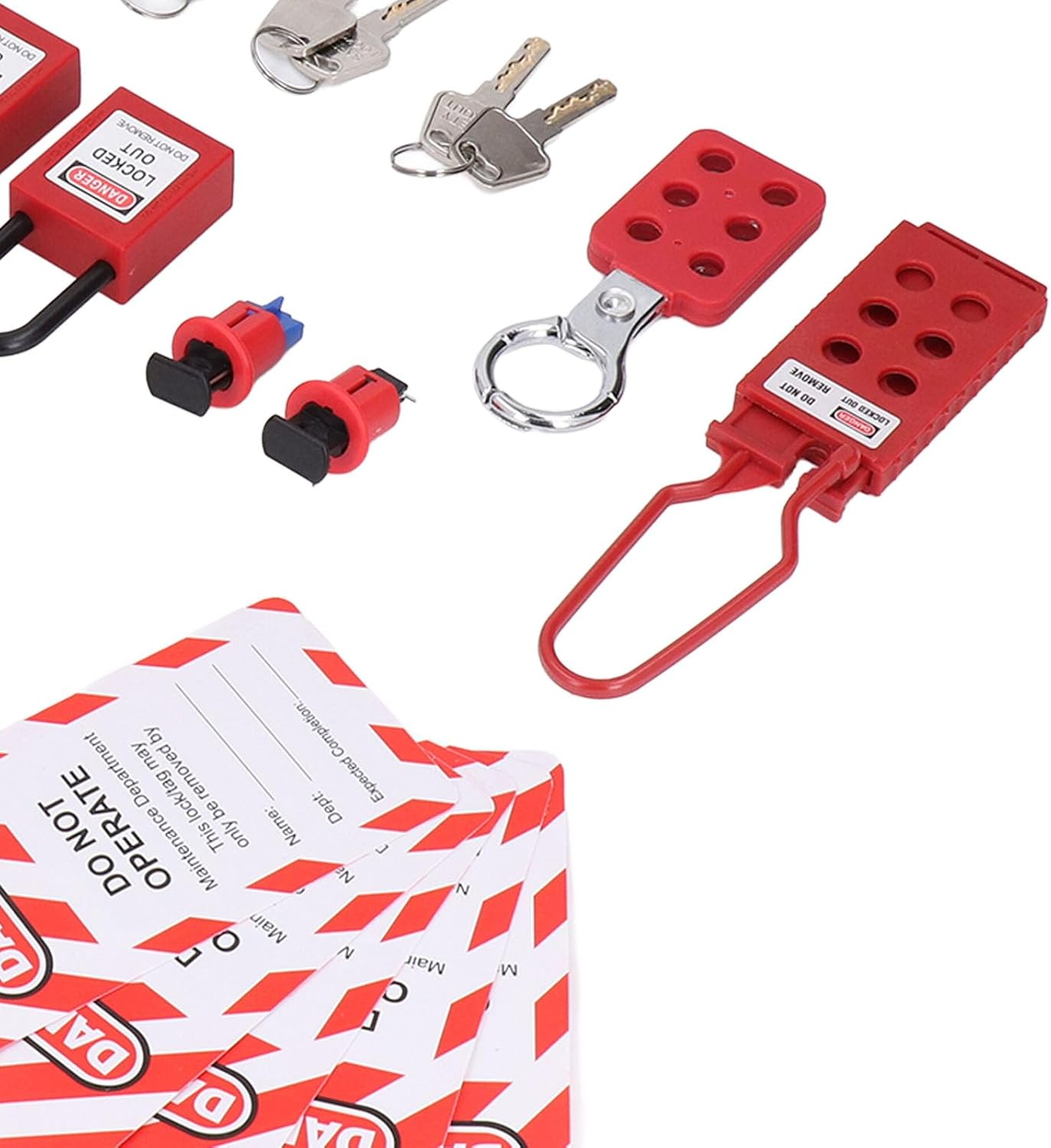 Circuit Breaker Lockout Kit, Loto Safety Padlocks, Universal Breaker Lockouts, Storage Bag, for Industrial Work image number 4