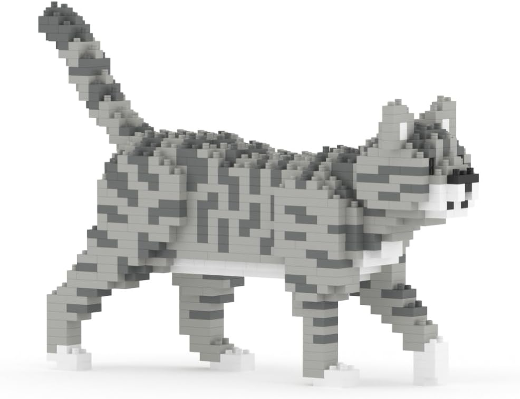 JEKCA White Cat Mini 01S | Plastic Building Blocks | Age 14+