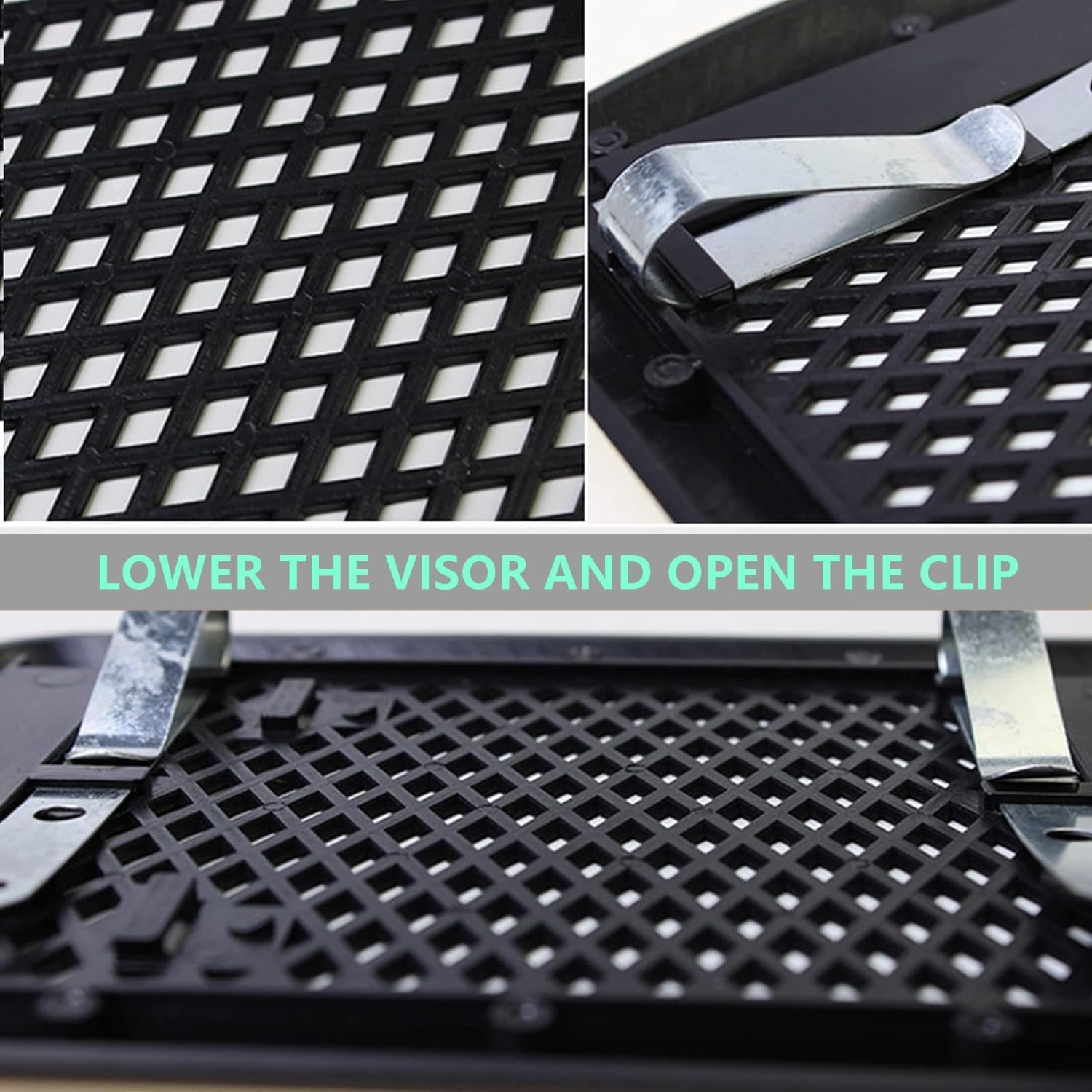 Sun Visor Mirror for Car,Universal Car Vanity Mirror,Ywbfove 16.7 X 11Cm Adjustable Cosmetic Vanity,Automobile Accessories Auto Supplies(Black) image number 6