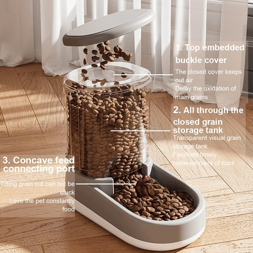 Automatic Pet Feeder and Water Dispenser Set, Pet Food Dispenser, Automatic Pet Feeder, Perfect for Small Medium Dogs Animals, Ensures Fresh Meals and Hydration image number 2