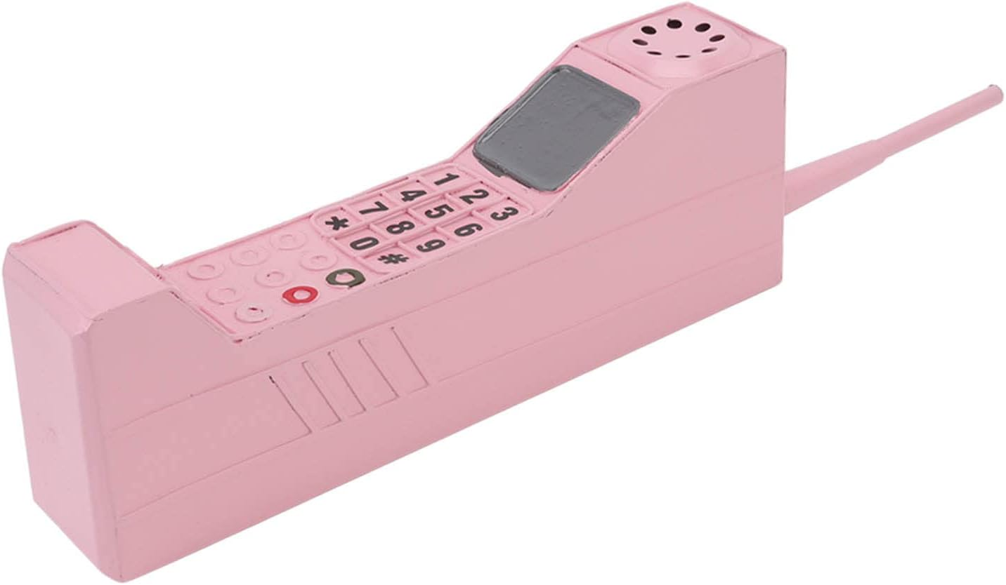 Riuulity Vintage Retro Brick Cellphone Model Ornament, Home Office Decoration, Photography Prop, Lightweight, Vintage Retro Brick Cellphone Model Ornament (White)