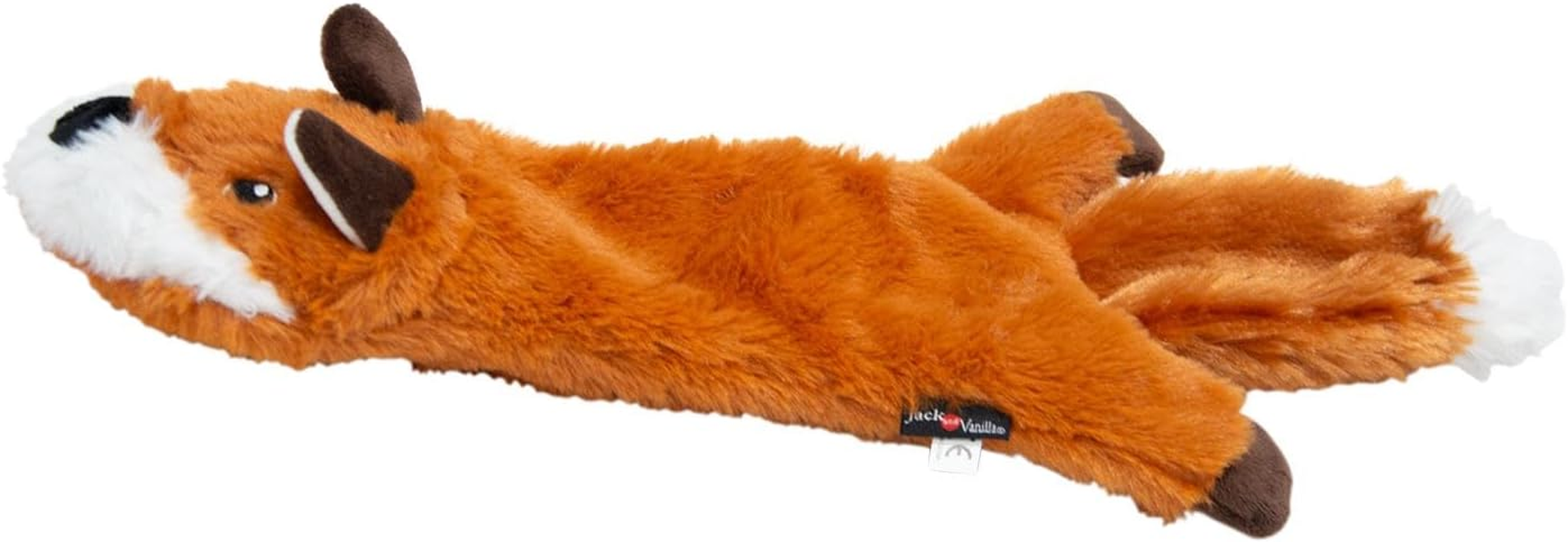 Jack and Vanilla, Flatties Orange Fox Dog Toy, 45 Cm, Realistic Design, Sounds and Washable, Ideal for Interactive Games, Bright Colours image number 2