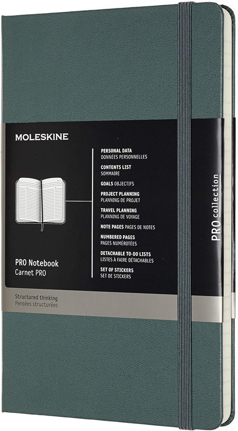 Moleskine - Professional Hard Cover Notebook - Large - Black