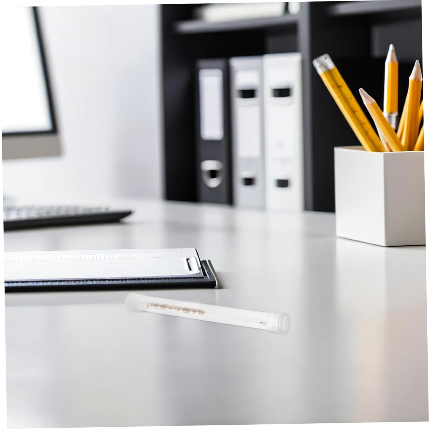 Mipcase 10Pcs Thermometer Tube Thermometer Case Holder Protector Case Waterproof Plastic Safety Plastic Carry Tube Transparent Pp image number 3