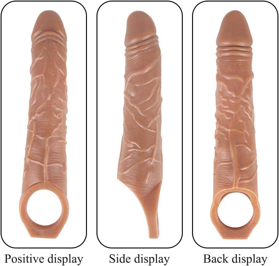 25CM Soft Fitting Realistic Sleeve Extender Sheath for Men Male Enhancement Extension Sleeve image number 3