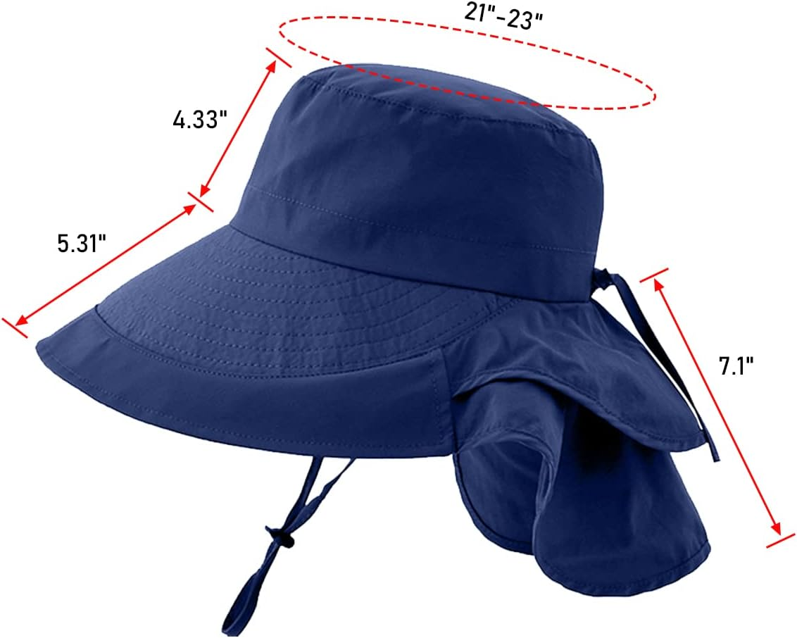 ZEXIAN Womens Sun Hat UPF 50+ Wide Brim and Ponytail Hole, Hiking Safari Hat with Neck image number 2