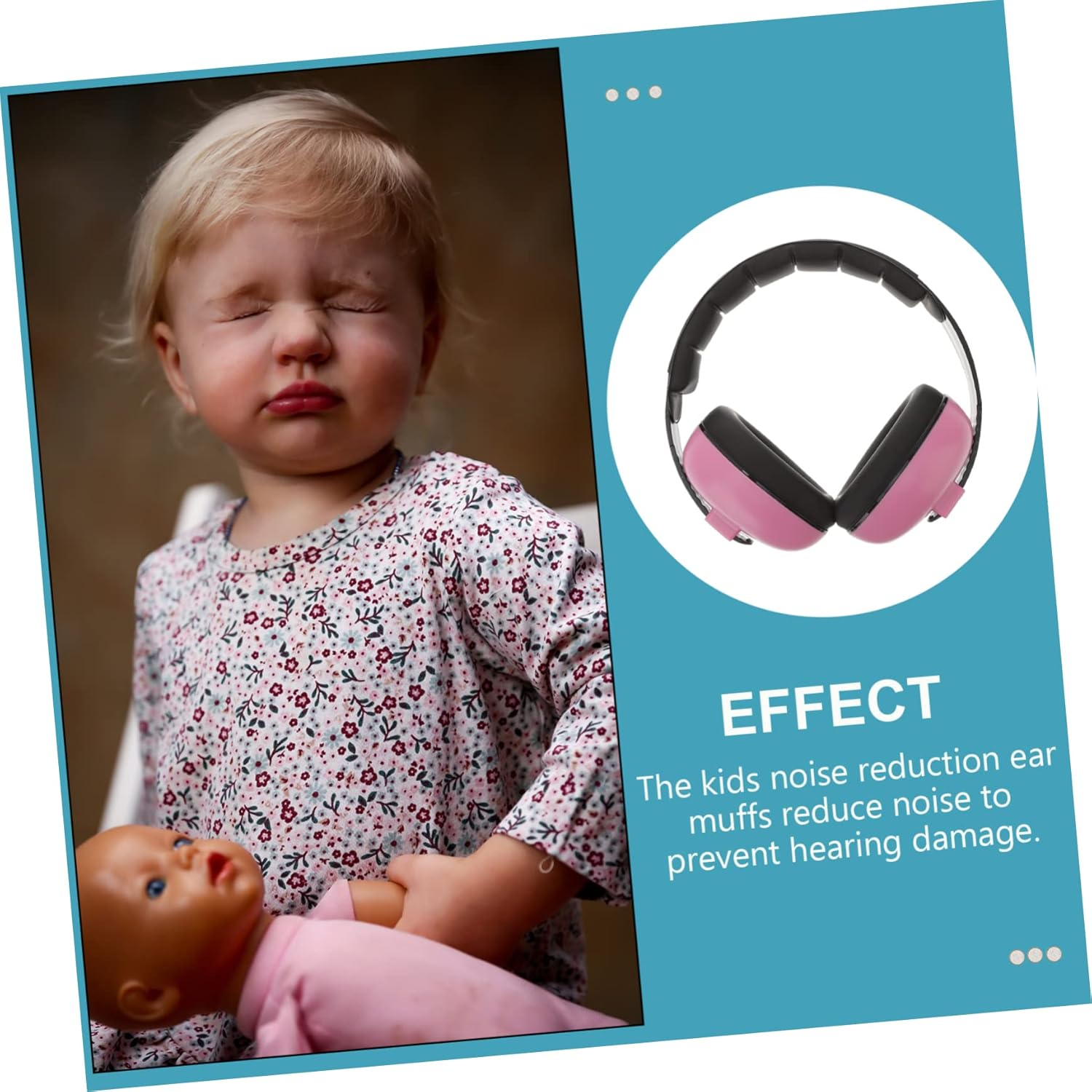 Totority Anti-Noise Earshield Hearing Protection Earmuff Winter Headband Noise Canceling Headphones Ear Muffs for Pink Soft Leather Ear Pads Noise Reduction image number 6