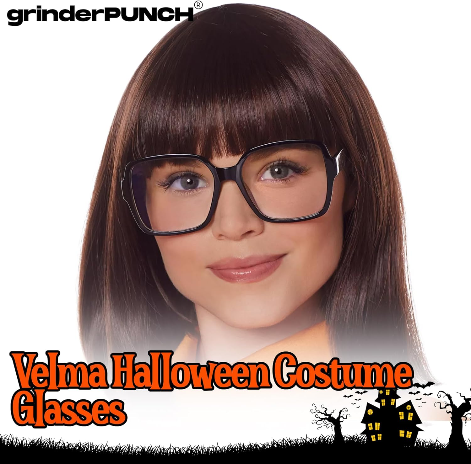 XL Oversized Black Nerd Clear Glasses - Men and Women - Square Costume image number 2