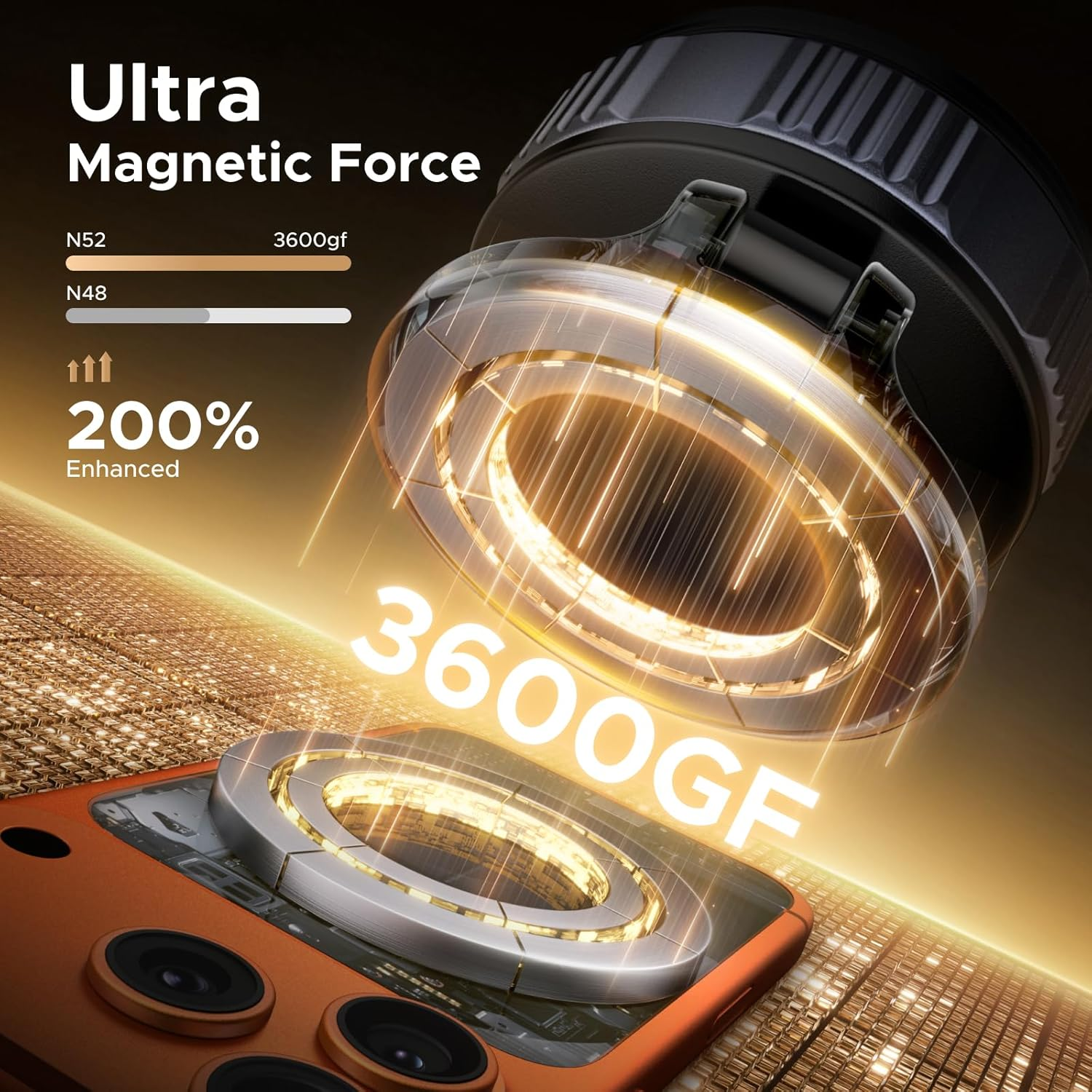 UGREEN Car Phone Mount for Magsafe [22Xn55 & 80 LBS] 2500Gf Magnetic Phone Holder Vacuum Suction with 360&deg;Rotatable Dashboard Windshield Compatible with Iphone 17 16 15 14 13 12 plus Pro Max Series image number 1