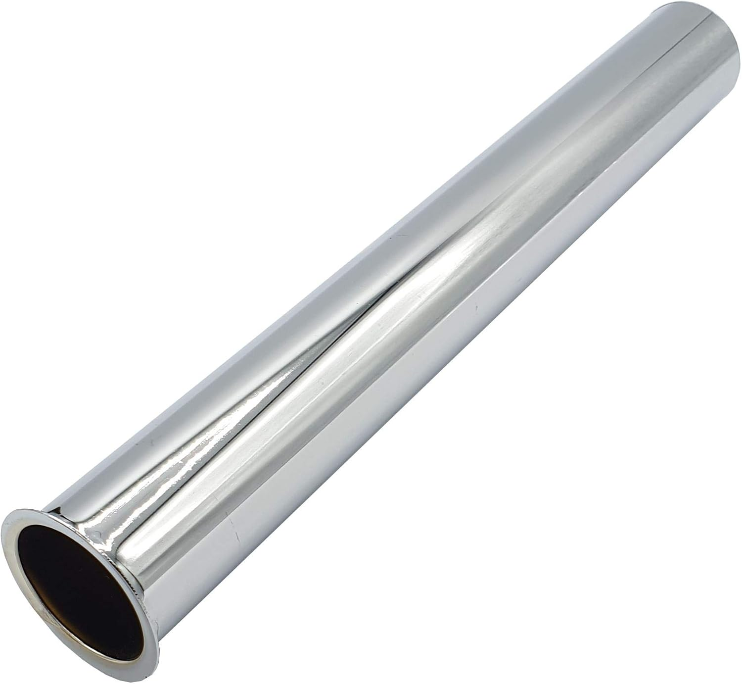 Straight Pipe with Collar 32Mm Drain Waste Trap Chrome Replacement 250Mm Long image number 1