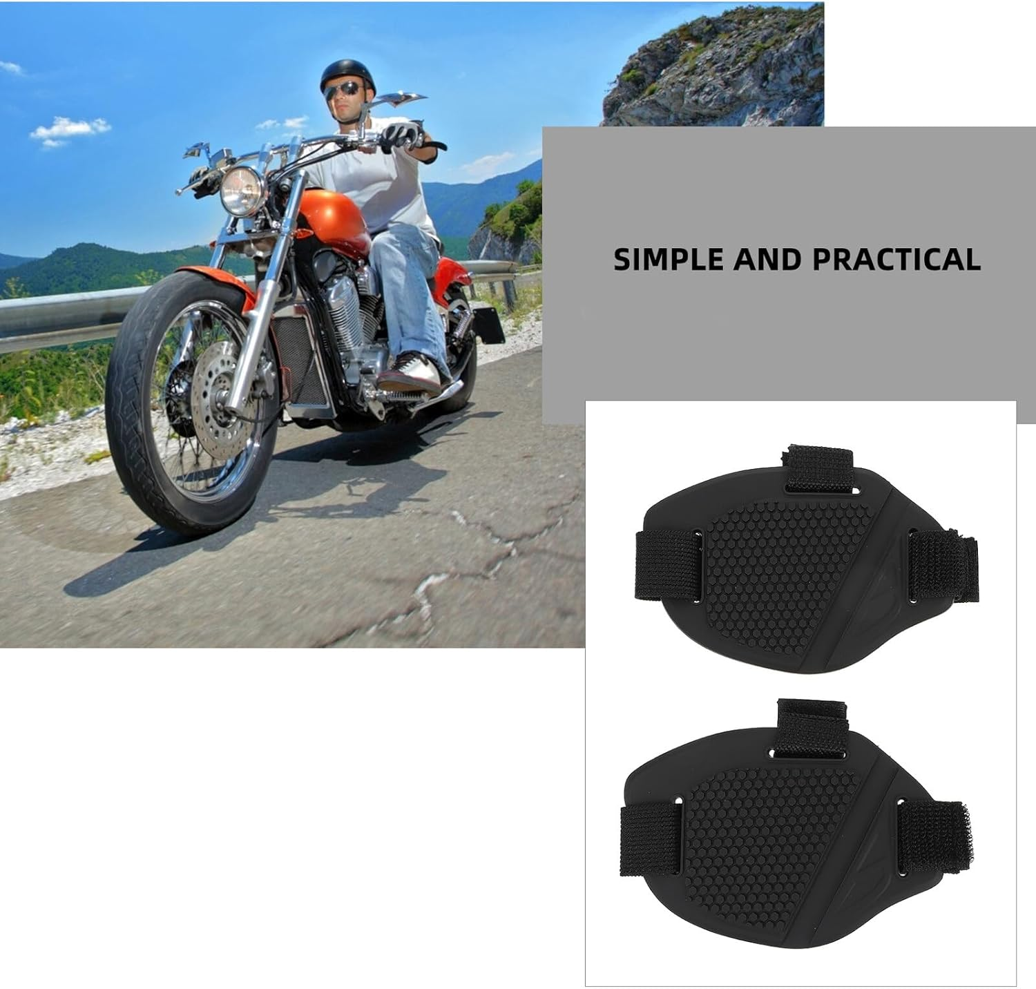 Ciieeo 2Pcs Motorcycle Shoe Covers Boot Protector Half Shoe Cover Anti-Slip Gear Shift Pads for Motorcycle Riders Protection image number 6