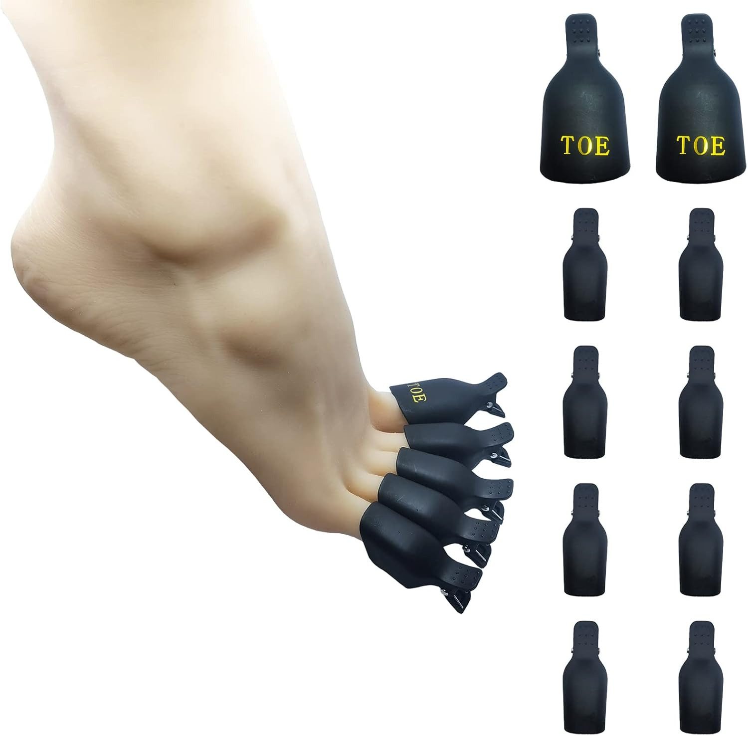 (10 Pcs Pink) Plastic Acrylic Nail Art Soak off Cap Clip UV Gel Polish Remover Wrap Tool Gel Nail Polish Remover Clips for Fingernail Removal Soak off Clips Wrap Cleaner Cap Clip