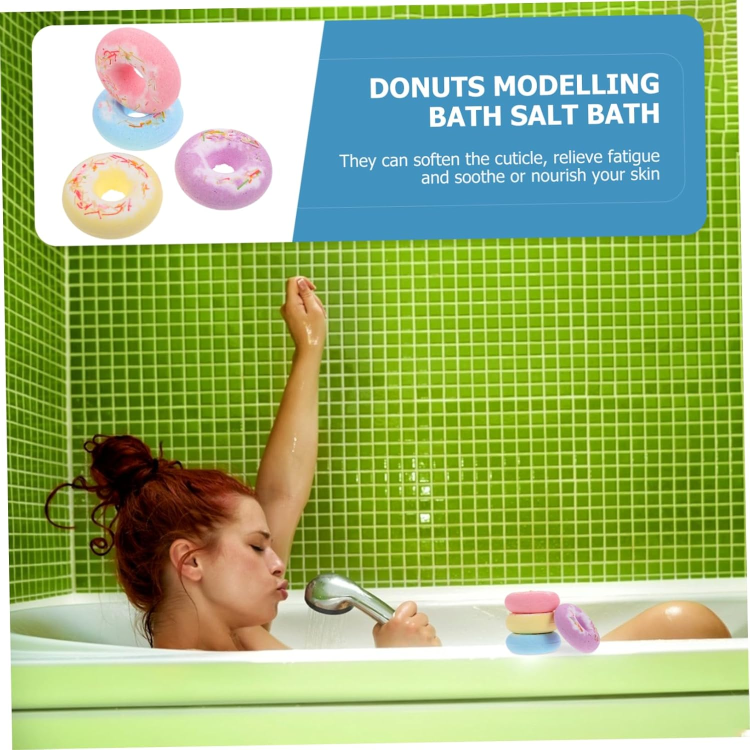 PLAFOPE 4 Pack Bath Salt Cake Shape Bath Experience for Relaxation Random Color image number 5