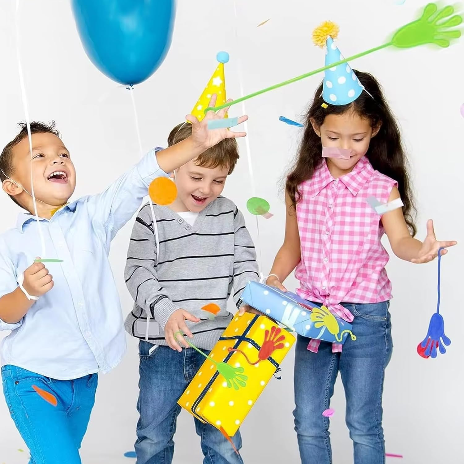 Sticky Hand Toy, 20 Pcs Flexible Funny Jelly Toy Sticky Palm Novelty Party Favor for Children Birthday Party Favors, Festival Gift (Random Color)