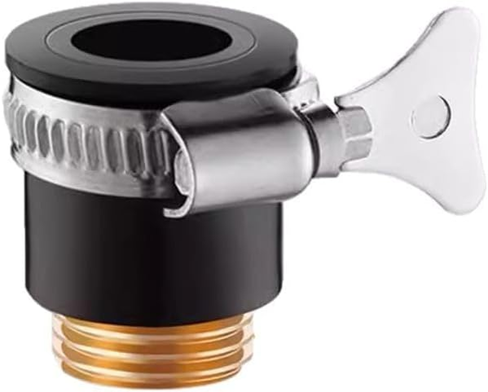 Changor Faucet Tap Connector Adapter, Brass 1/2 Inch Thread Universal Quick Joint Hose Pipe Adapter, for Garden Kitchen Water Faucet Connections image number 4