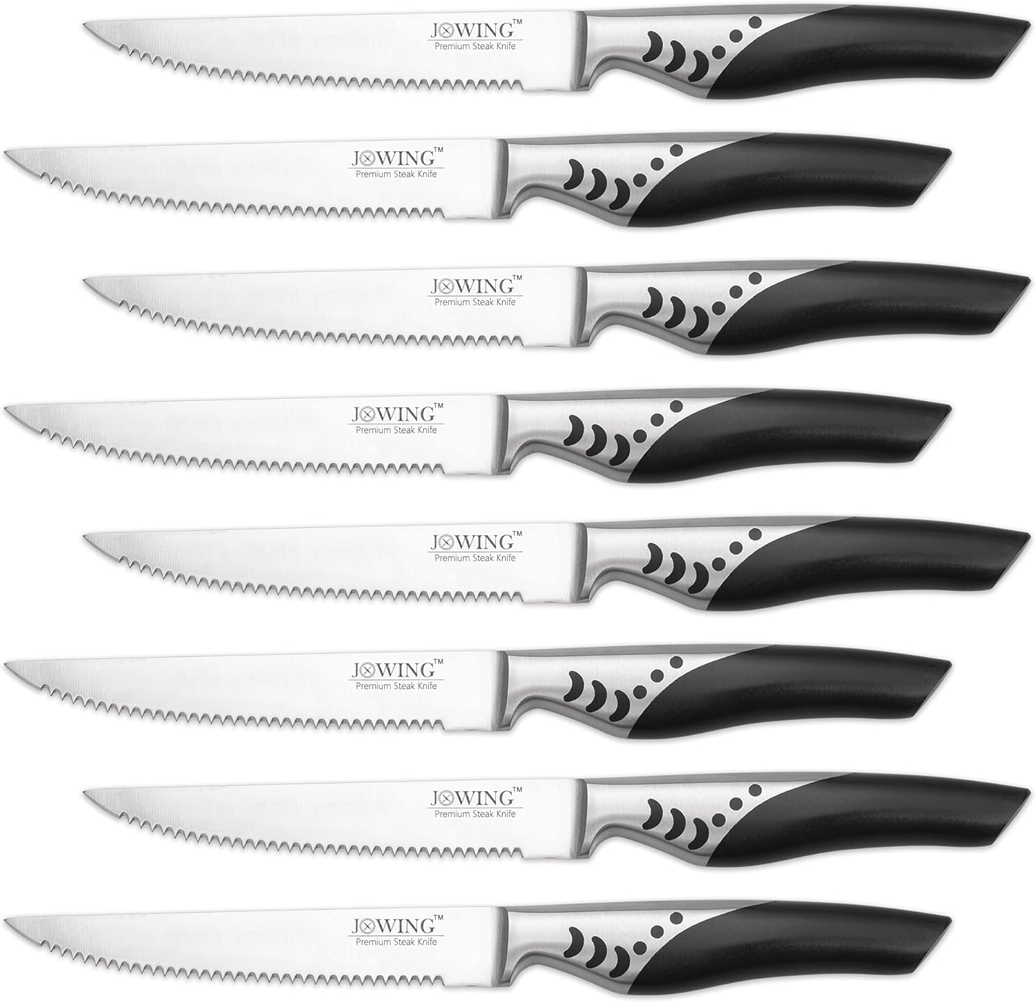 JXWING German High Carbon Stainless Steel Steak Knives, Premium 8-Piece Steak Knife Set image number 4