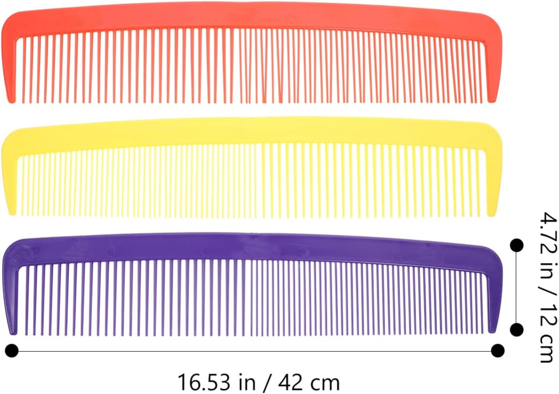 NOLITOY 3 Pcs Giant Comb Big Comb Prop Giant Wide Comb Hair Brush Oversized Novelty Toys for Costume Comedy Halloween Prank Carnival Party Favors image number 6